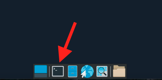 Open OnDemand Desktop app desktop with the terminal app icon highlighted.