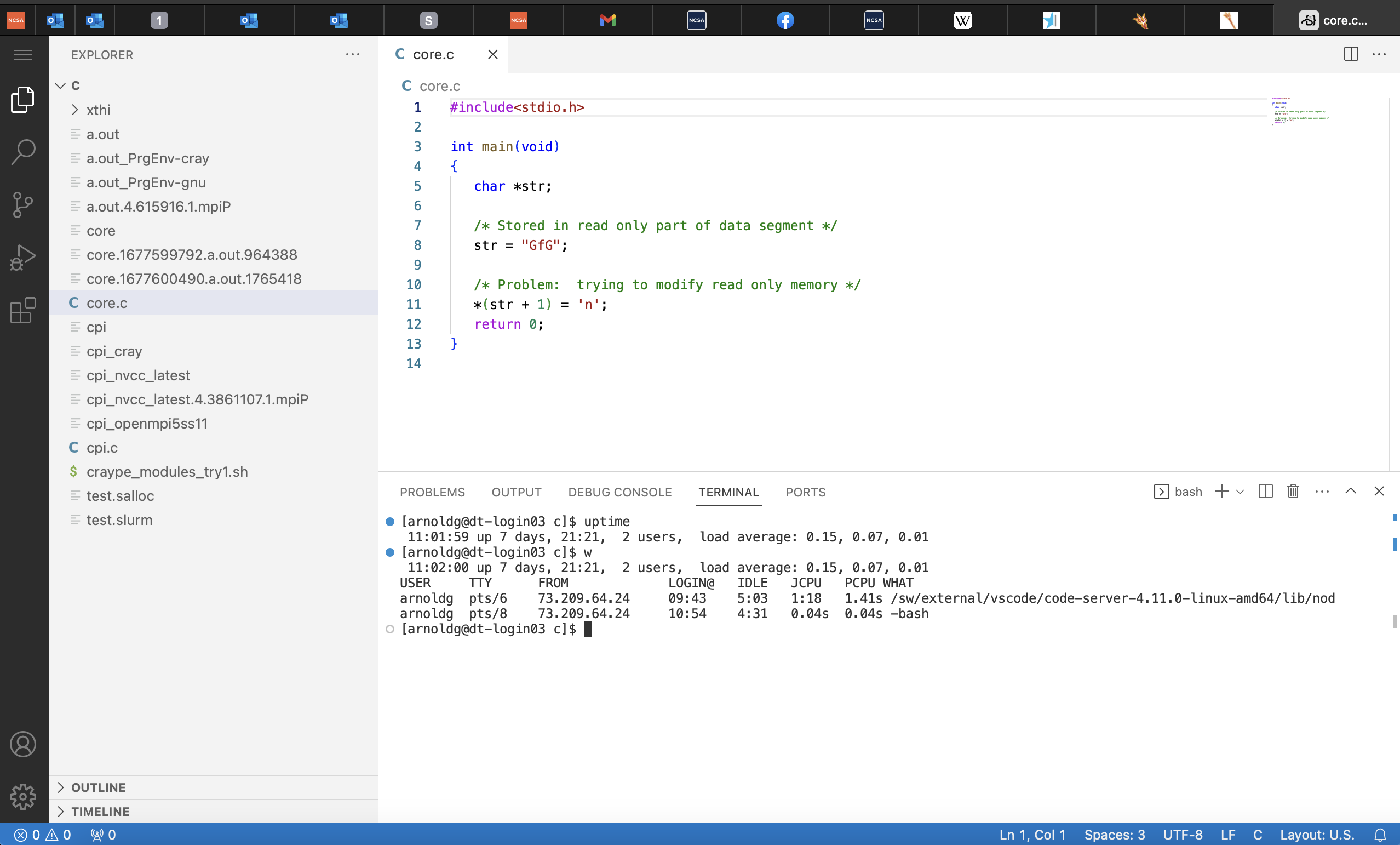 vscode in a web browser